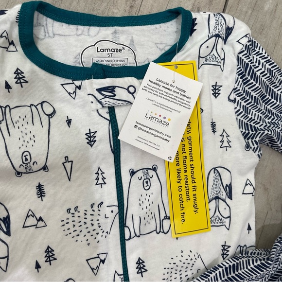 Lamaze Toddler Organic Footless Sleeper Size 5T Woodland animals - Picture 2 of 3